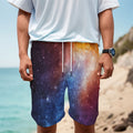 Fiery Universe Nebula Galaxy Space Print Men's Cargo Shorts