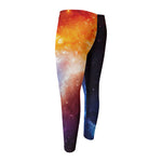 Fiery Universe Nebula Galaxy Space Print Men's Compression Pants