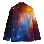 Fiery Universe Nebula Galaxy Space Print Men's Cotton Blazer