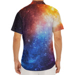 Fiery Universe Nebula Galaxy Space Print Men's Deep V-Neck Shirt