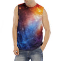 Fiery Universe Nebula Galaxy Space Print Men's Fitness Tank Top