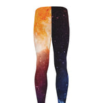 Fiery Universe Nebula Galaxy Space Print Men's leggings