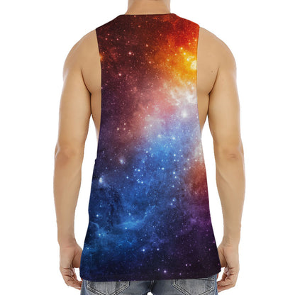 Fiery Universe Nebula Galaxy Space Print Men's Muscle Tank Top