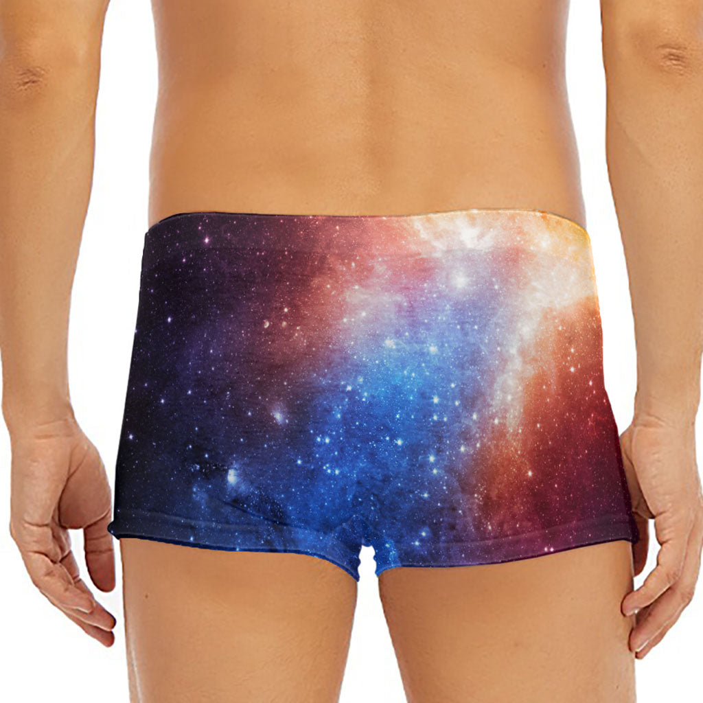 Fiery Universe Nebula Galaxy Space Print Men's Short Boxer Briefs