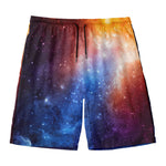 Fiery Universe Nebula Galaxy Space Print Men's Swim Trunks