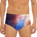 Fiery Universe Nebula Galaxy Space Print Men's Triangle Swim Briefs