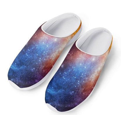 Fiery Universe Nebula Galaxy Space Print Mesh Casual Shoes
