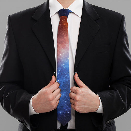 Fiery Universe Nebula Galaxy Space Print Necktie