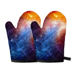 Fiery Universe Nebula Galaxy Space Print Oven Mitts