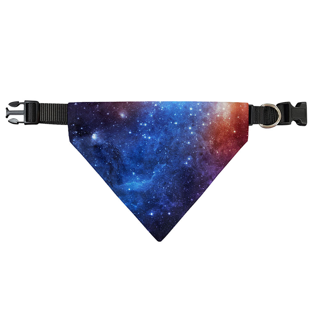 Fiery Universe Nebula Galaxy Space Print Over The Collar Dog Bandana