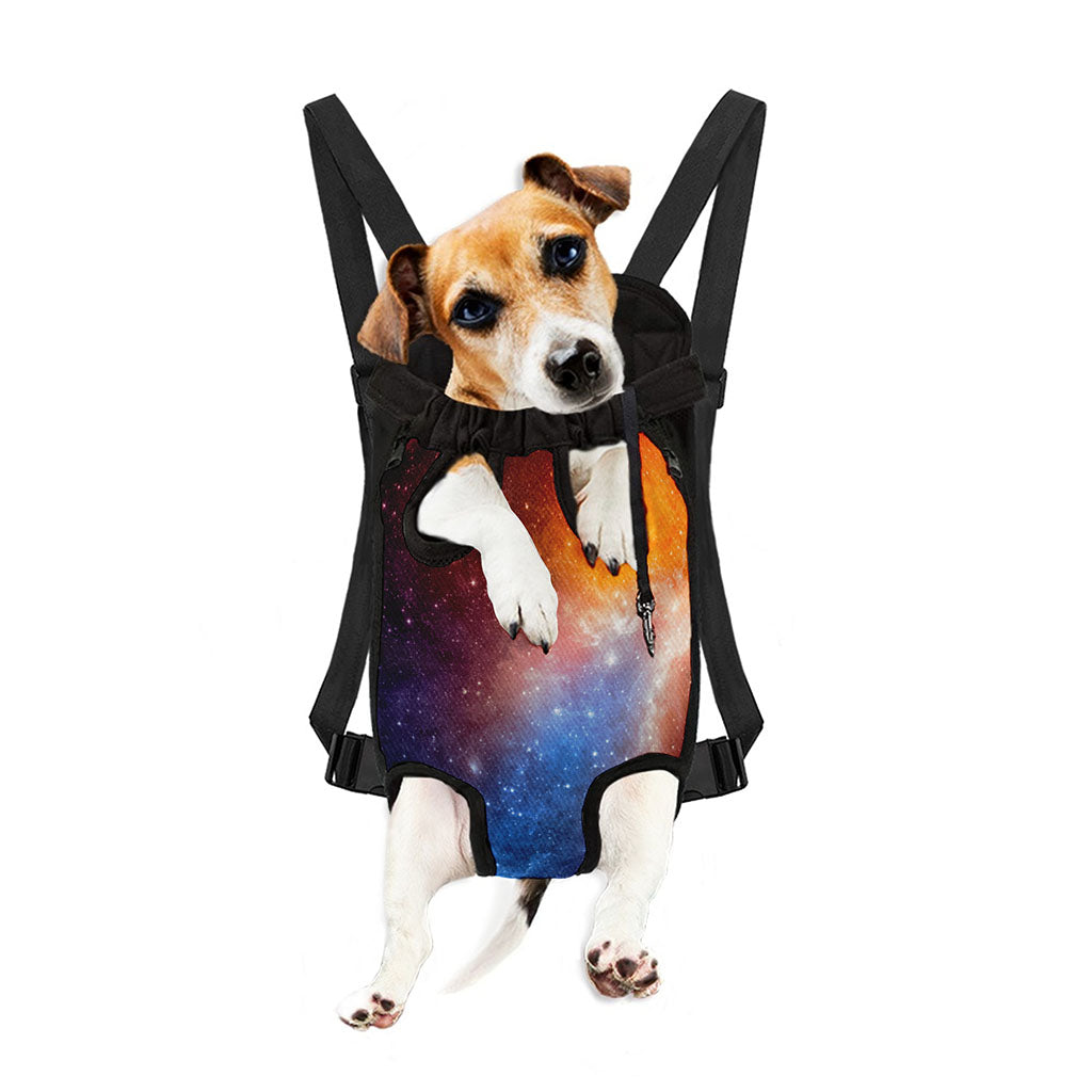 Fiery Universe Nebula Galaxy Space Print Pet Carrier Backpack
