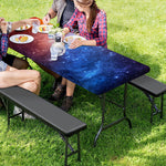 Fiery Universe Nebula Galaxy Space Print Picnic Table Cover