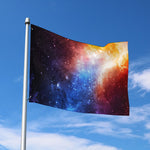 Fiery Universe Nebula Galaxy Space Print Polyester Flag