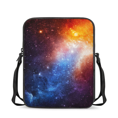 Fiery Universe Nebula Galaxy Space Print Rectangular Crossbody Bag