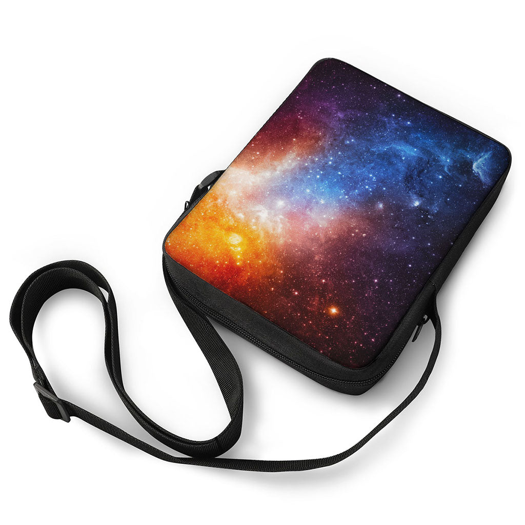 Fiery Universe Nebula Galaxy Space Print Rectangular Crossbody Bag
