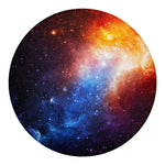 Fiery Universe Nebula Galaxy Space Print Round Blanket