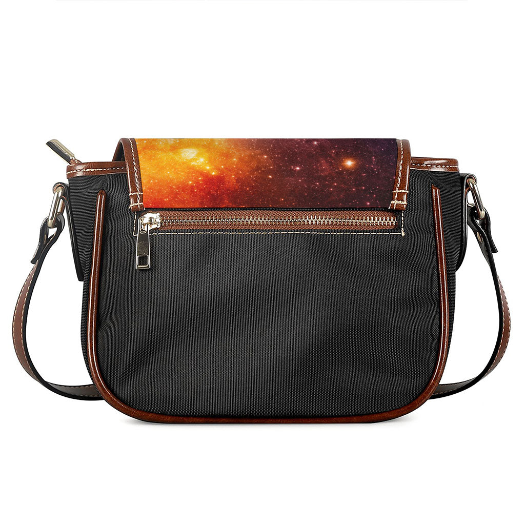 Fiery Universe Nebula Galaxy Space Print Saddle Bag