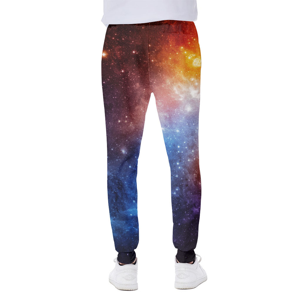 Fiery Universe Nebula Galaxy Space Print Scuba Joggers