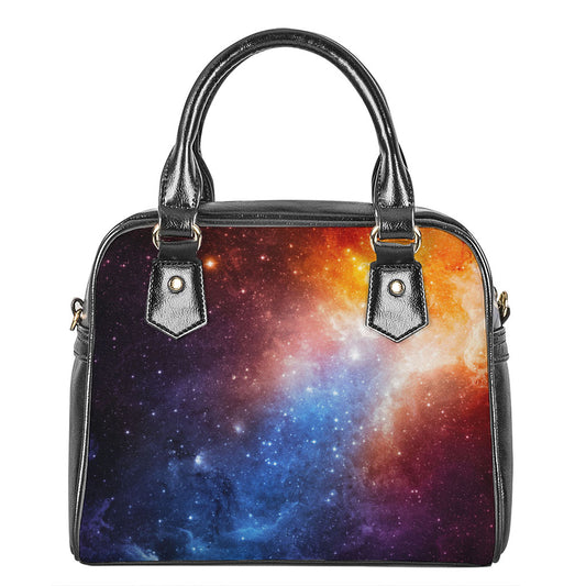 Fiery Universe Nebula Galaxy Space Print Shoulder Handbag