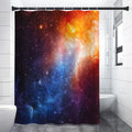 Fiery Universe Nebula Galaxy Space Print Shower Curtain