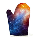 Fiery Universe Nebula Galaxy Space Print Single Oven Mitt