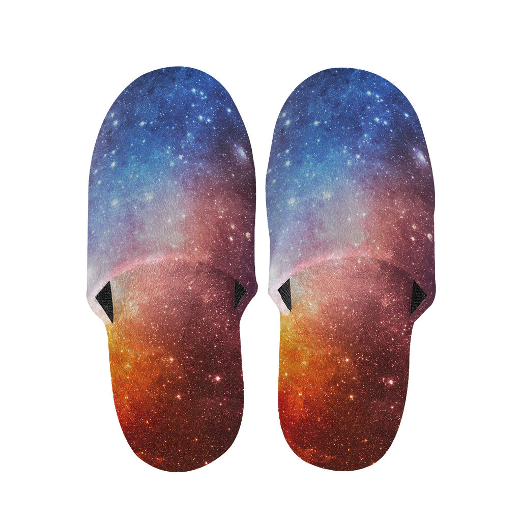 Fiery Universe Nebula Galaxy Space Print Slippers