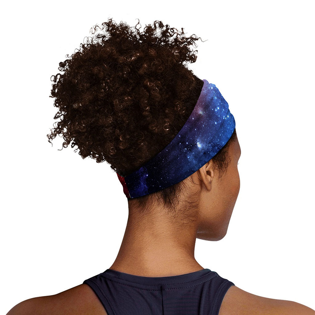 Fiery Universe Nebula Galaxy Space Print Sports Headband