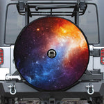 Fiery Universe Nebula Galaxy Space Print Tire Cover With Camera Hole
