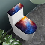 Fiery Universe Nebula Galaxy Space Print Toilet Lid And Tank Cover Set
