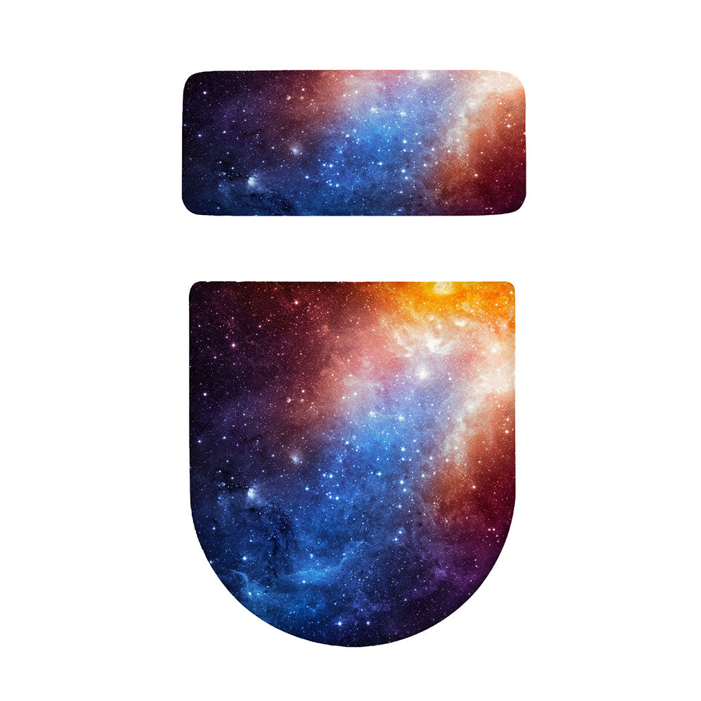 Fiery Universe Nebula Galaxy Space Print Toilet Lid And Tank Cover Set