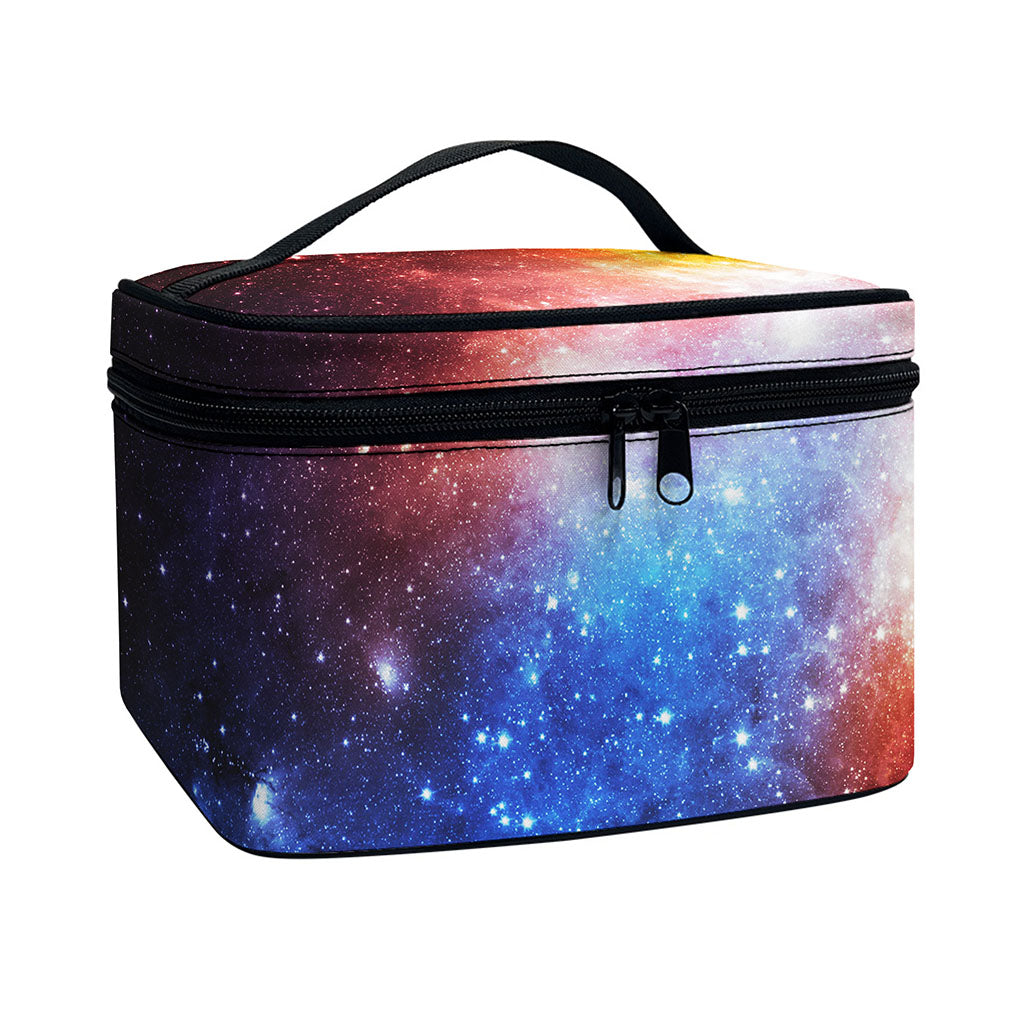 Fiery Universe Nebula Galaxy Space Print Travel Makeup Bag