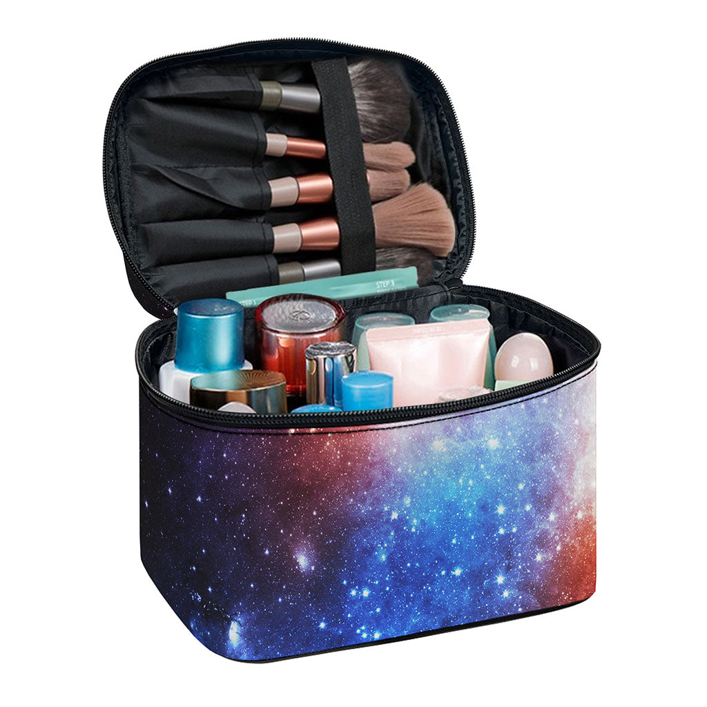 Fiery Universe Nebula Galaxy Space Print Travel Makeup Bag