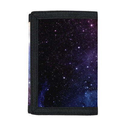 Fiery Universe Nebula Galaxy Space Print Trifold Wallet