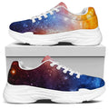 Fiery Universe Nebula Galaxy Space Print White Chunky Shoes