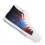 Fiery Universe Nebula Galaxy Space Print White High Top Sneakers