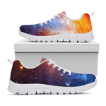 Fiery Universe Nebula Galaxy Space Print White Running Shoes