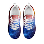 Fiery Universe Nebula Galaxy Space Print White Running Shoes
