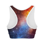 Fiery Universe Nebula Galaxy Space Print Women's Sports Bra