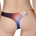 Fiery Universe Nebula Galaxy Space Print Women's Thong