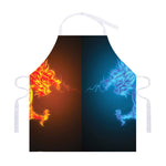 Fire And Ice Dragons Print Adjustable Apron