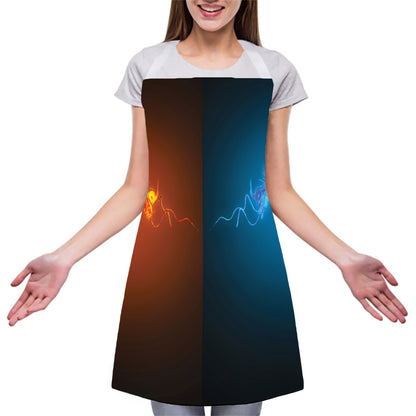 Fire And Ice Dragons Print Adjustable Apron