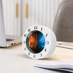 Fire And Ice Dragons Print Alarm Clock