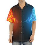 Fire And Ice Dragons Print Aloha Shirt