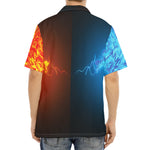 Fire And Ice Dragons Print Aloha Shirt