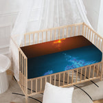 Fire And Ice Dragons Print Baby Crib Sheet