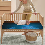 Fire And Ice Dragons Print Baby Crib Sheet