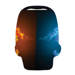 Fire And Ice Dragons Print Baby Seat Cover