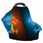 Fire And Ice Dragons Print Baby Seat Cover