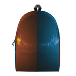 Fire And Ice Dragons Print Backpack