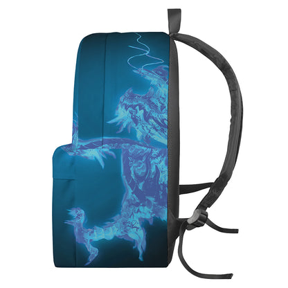 Fire And Ice Dragons Print Backpack